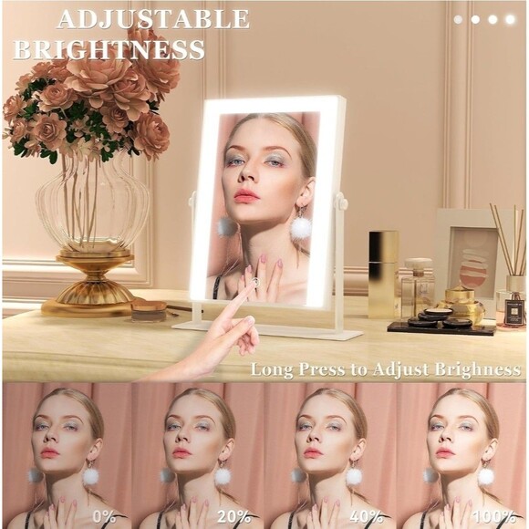 9"x11" Small Vanity Mirror with Lights Lighted Makeup Mirror B8 - Picture 2 of 13